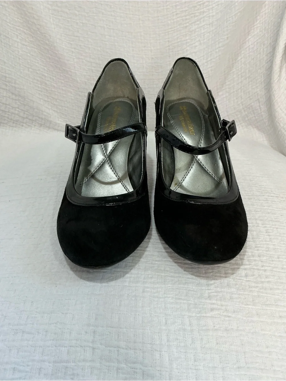 π€ Naturalizer Brigid Black Leather 3β Heeled Mary JanePumps Heels Shoes Size 6.5 - Picture 2 of 7